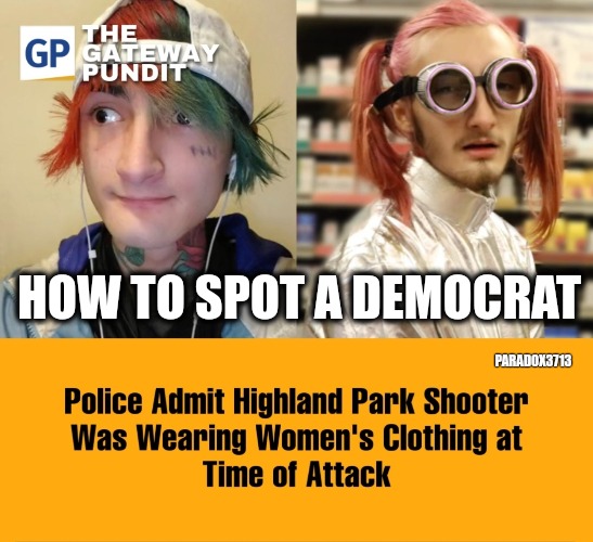 Just shameless and sick. | HOW TO SPOT A DEMOCRAT; PARADOX3713 | image tagged in memes,politics,liberals,democrats,mental illness,mass shooting | made w/ Imgflip meme maker