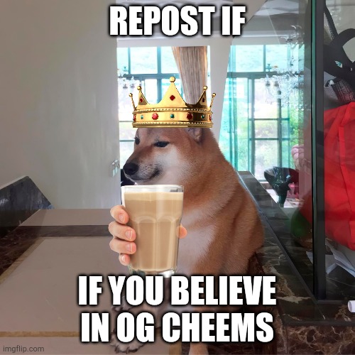 OG Cheems | REPOST IF; IF YOU BELIEVE IN OG CHEEMS | image tagged in og cheems | made w/ Imgflip meme maker