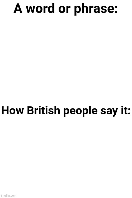 How British People Say It Blank Meme Template