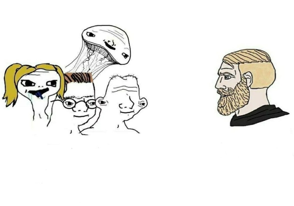 High Quality Retards and based western man Blank Meme Template