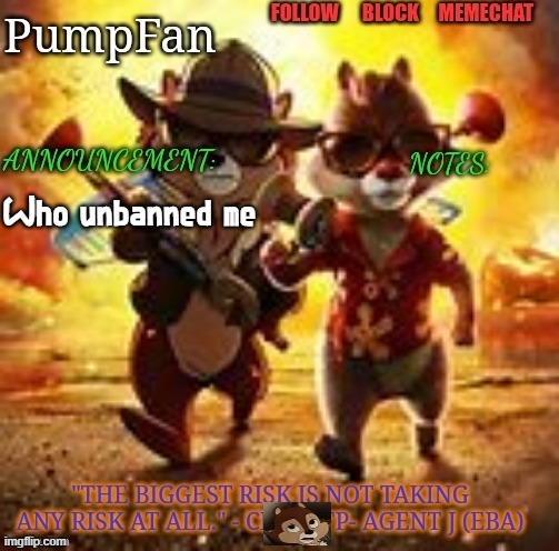 i need an actual answer. | Who unbanned me | image tagged in rescue rangers announcement template ty hanz | made w/ Imgflip meme maker