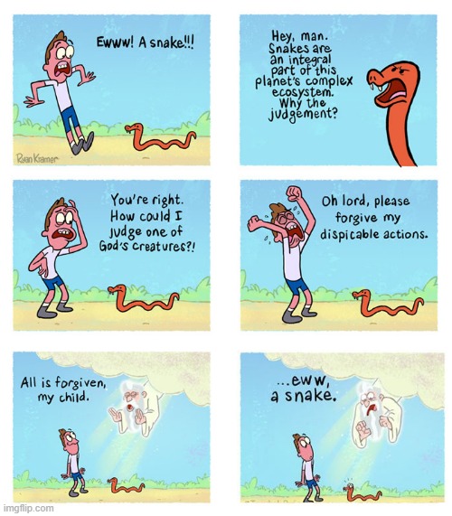 No One Likes Snakes | image tagged in comics | made w/ Imgflip meme maker