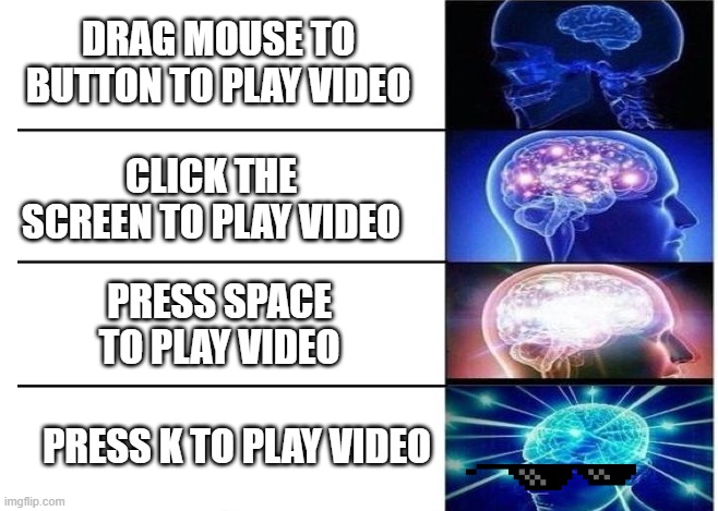 Brain power | DRAG MOUSE TO BUTTON TO PLAY VIDEO; CLICK THE SCREEN TO PLAY VIDEO; PRESS SPACE TO PLAY VIDEO; PRESS K TO PLAY VIDEO | image tagged in brain power | made w/ Imgflip meme maker