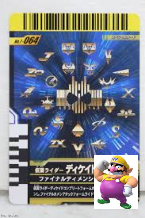 Wario dies from Final Kamen Attack Form Ride | image tagged in final kamen attack form ride | made w/ Imgflip meme maker