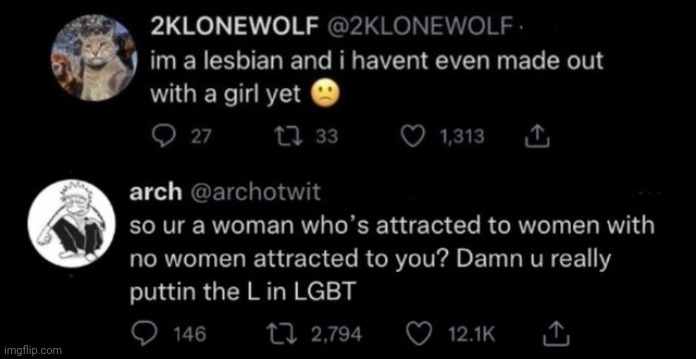 The L in LGBT | made w/ Imgflip meme maker