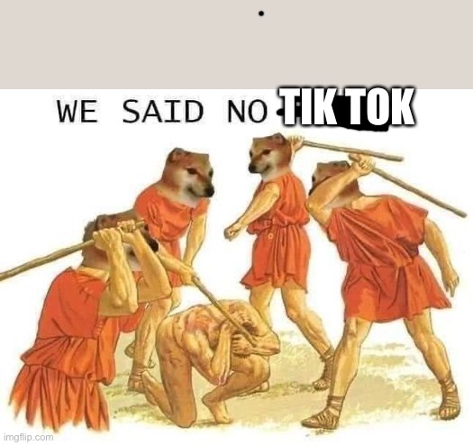 We said no horny | TIK TOK | image tagged in we said no horny | made w/ Imgflip meme maker