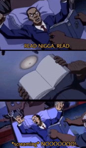 read n**ga read Blank Meme Template