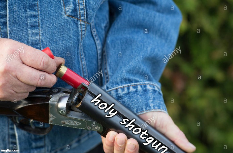 Holy shotgun | image tagged in holy shotgun | made w/ Imgflip meme maker