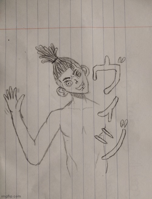 I have a drawing in progress. His name is ViJi(me in the future, as a rapper) Tell me your thoughts. | image tagged in drawing,rapper,why are you reading this,stop reading the tags,nerd | made w/ Imgflip meme maker