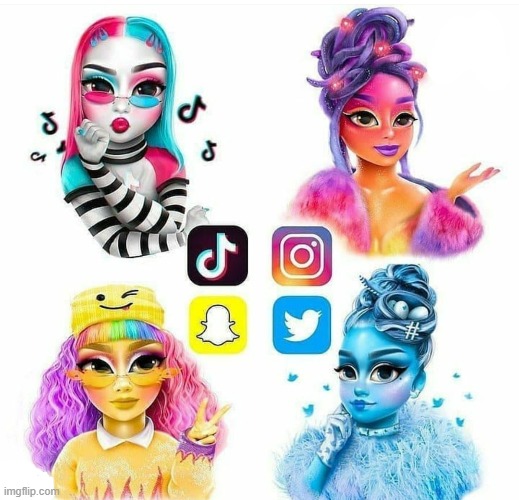 what do you all prefer? | image tagged in tiktok,instagram,snapchat,twitter | made w/ Imgflip meme maker