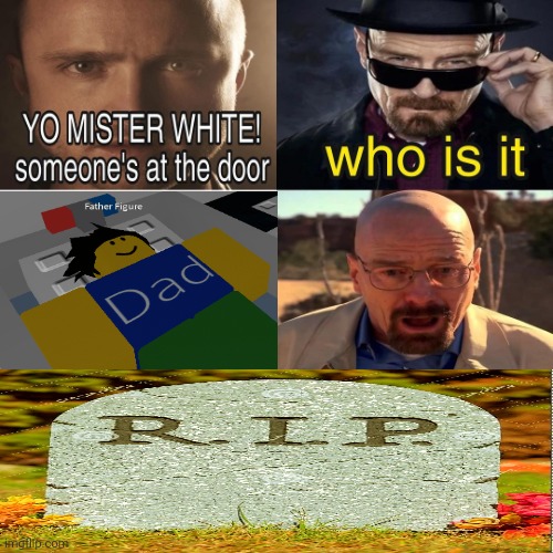Yo Mister White, someone’s at the door! | image tagged in yo mister white someone s at the door | made w/ Imgflip meme maker