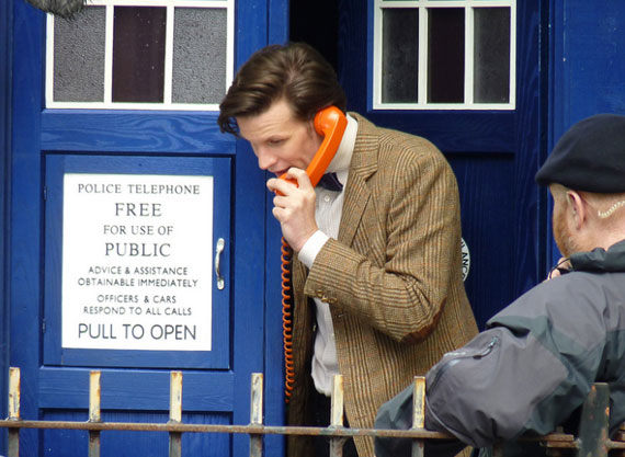 Doctor Who On The Phone Blank Meme Template