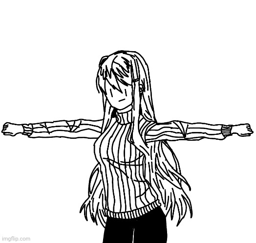 yuri? | image tagged in t pose | made w/ Imgflip meme maker