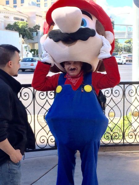 Mario Costume Guy Looks Like Mario Blank Meme Template