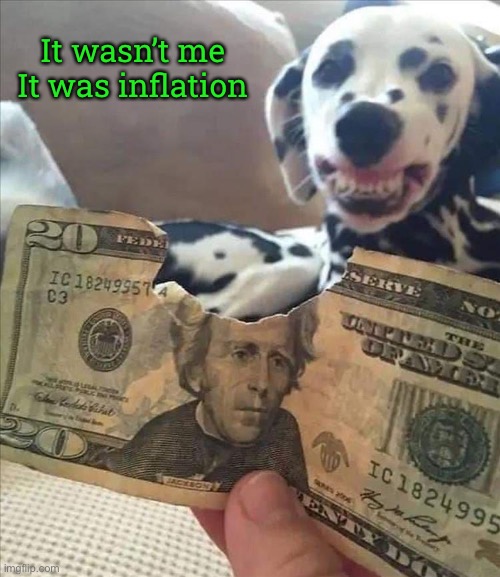 Pretty soon it’s going to cost $20 for a Slim Jim. Sheesh! | It wasn’t me
It was inflation | image tagged in funny memes,funny dog memes,inflation,2022 | made w/ Imgflip meme maker