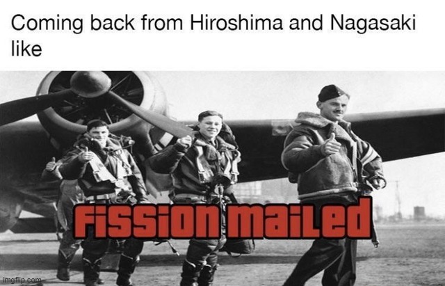 You Dropped a Bomb On Me | image tagged in history memes | made w/ Imgflip meme maker