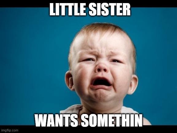 dank meme | LITTLE SISTER; WANTS SOMETHIN | image tagged in scott baio,cash me outside | made w/ Imgflip meme maker