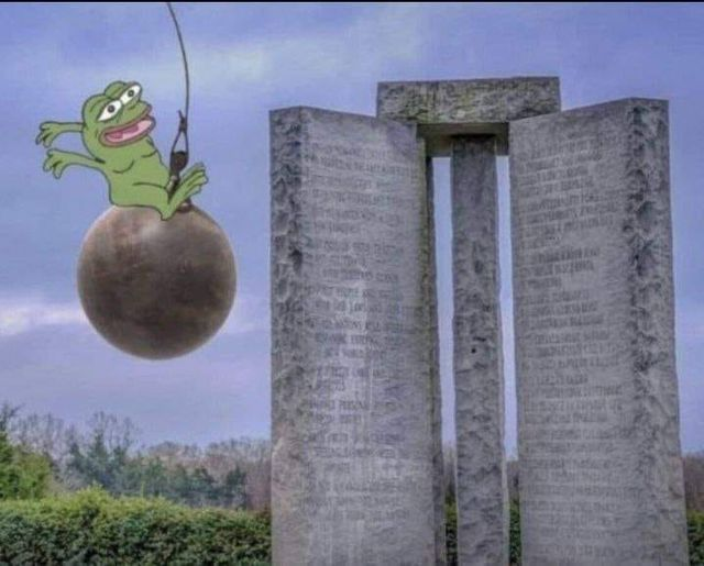 High Quality Pepe Georgie Guide Stones Blank Meme Template