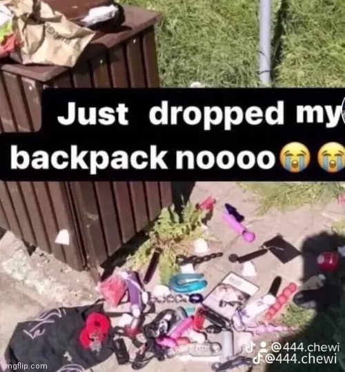 @imly. (cinna: that’s my backpack i dropped it!!:(() | made w/ Imgflip meme maker