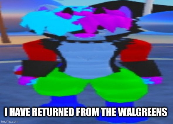 I got some cool shit there | I HAVE RETURNED FROM THE WALGREENS | image tagged in wide boi | made w/ Imgflip meme maker