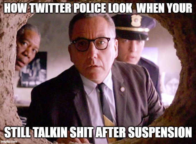 Twitter | HOW TWITTER POLICE LOOK  WHEN YOUR; STILL TALKIN SHIT AFTER SUSPENSION | image tagged in twitter,police,suspension | made w/ Imgflip meme maker