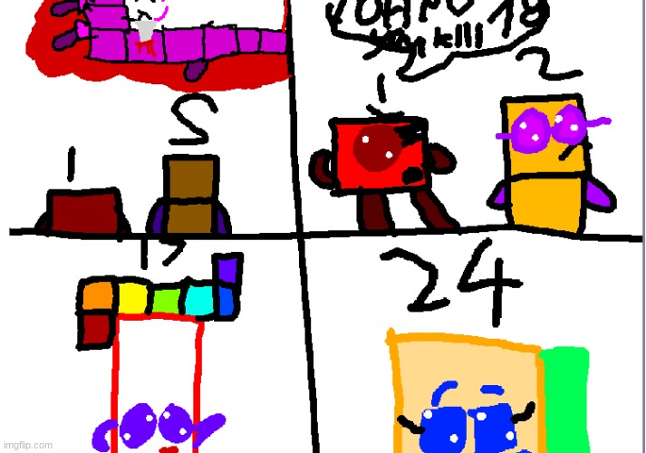 numberblocks dies 18 | image tagged in numberblocks,numberblocks 18,numberbocks 1,dead | made w/ Imgflip meme maker