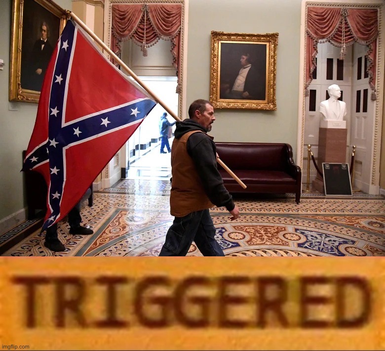 image tagged in jan 6 2021 confederate flag,roblox triggered | made w/ Imgflip meme maker
