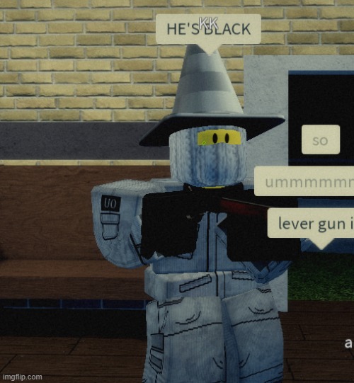 guy on the right said i should use lever action rifle | made w/ Imgflip meme maker