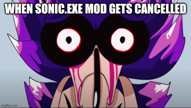 Spunch Bop Xenophanes | WHEN SONIC.EXE MOD GETS CANCELLED | image tagged in spunch bop xenophanes,sonic exe,mods,cancelled,so sad,memes | made w/ Imgflip meme maker