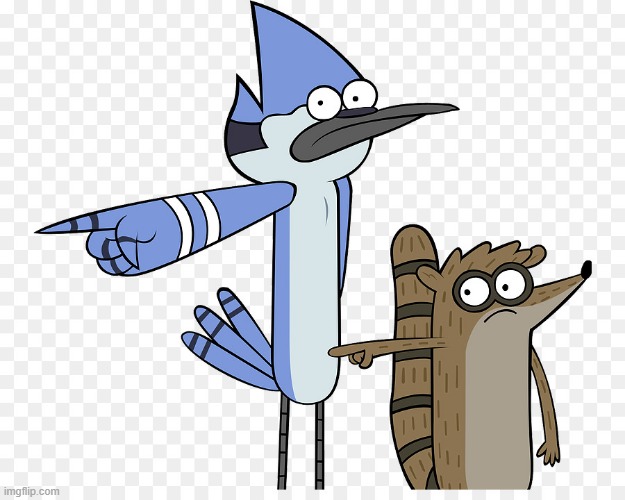 Mordecai and Rigby pointing | image tagged in mordecai and rigby pointing | made w/ Imgflip meme maker