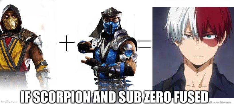 this plus this equals this | IF SCORPION AND SUB ZERO FUSED | image tagged in this plus this equals this | made w/ Imgflip meme maker