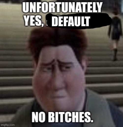 unfortunately yes, megamind no bitches | DEFAULT | image tagged in unfortunately yes megamind no bitches | made w/ Imgflip meme maker