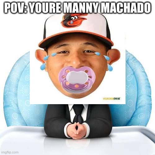 is true | POV: YOURE MANNY MACHADO | image tagged in baseball | made w/ Imgflip meme maker