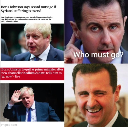 Assad outlasts another scumbag | image tagged in assad outlasts boris | made w/ Imgflip meme maker