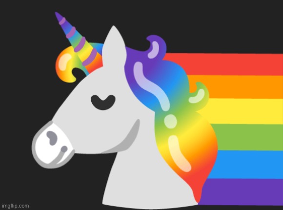 made a gay unicorn on emojimix!!! | image tagged in gay unicorn,emoji | made w/ Imgflip meme maker