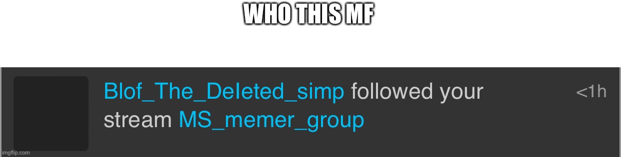 WHO THIS MF | made w/ Imgflip meme maker