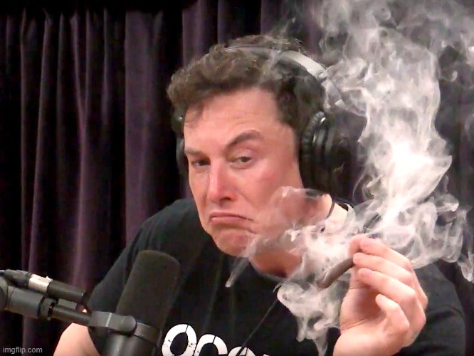 Elon Musk High af | image tagged in elon musk high af | made w/ Imgflip meme maker