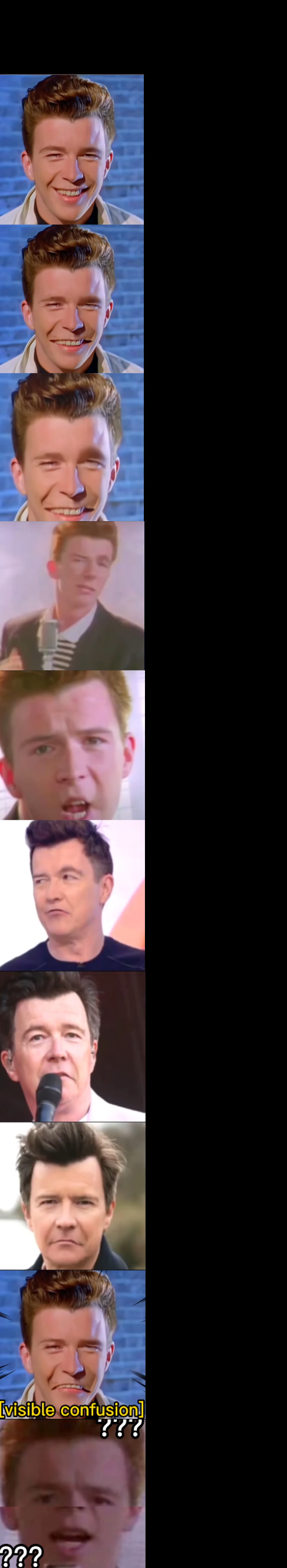 High Quality Rick Astley Becoming Confused Blank Meme Template