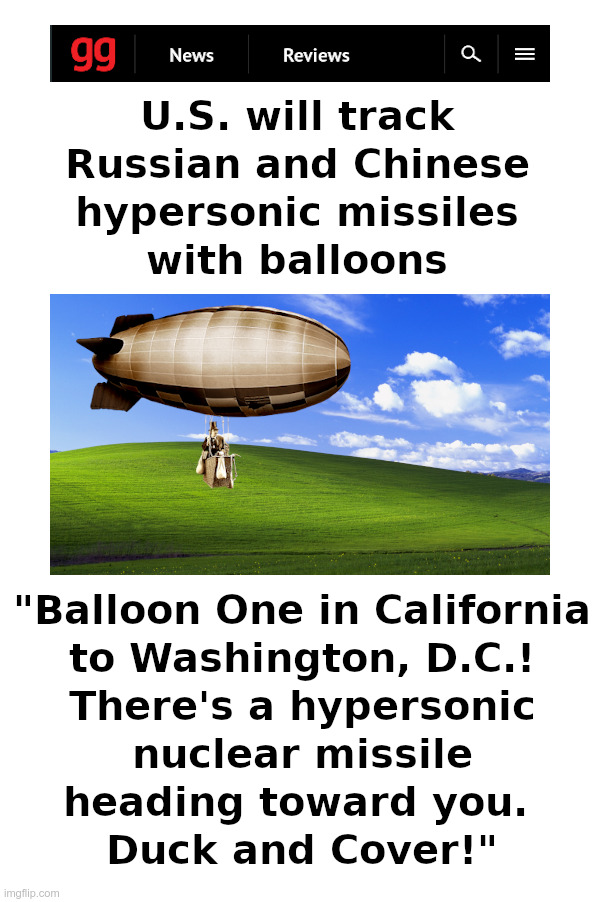 Hypersonic Nuclear Missile Balloon Monitors | image tagged in hypersonic,nuclear,missile,balloon,monitors | made w/ Imgflip meme maker