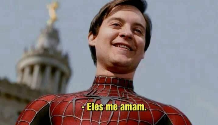 High Quality Eles me amam homem aranha Blank Meme Template