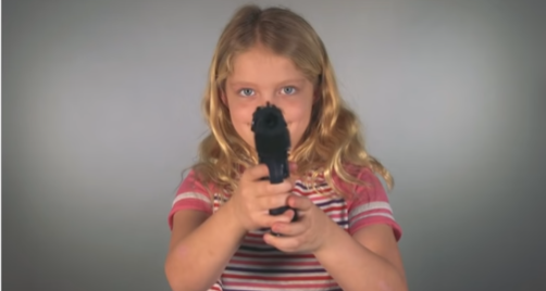 child holding a gun Blank Meme Template