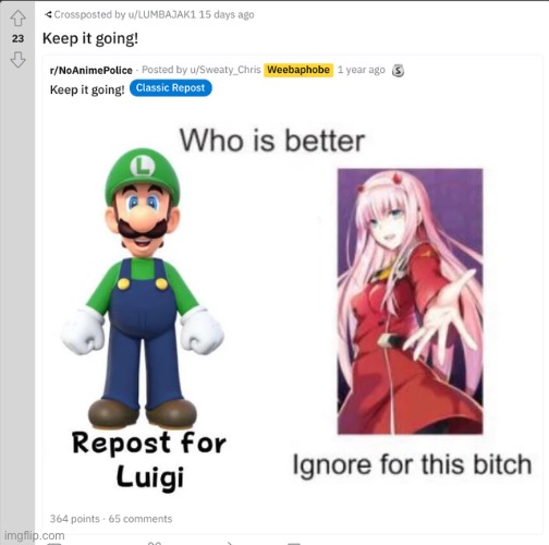 It’s repost time | image tagged in v | made w/ Imgflip meme maker