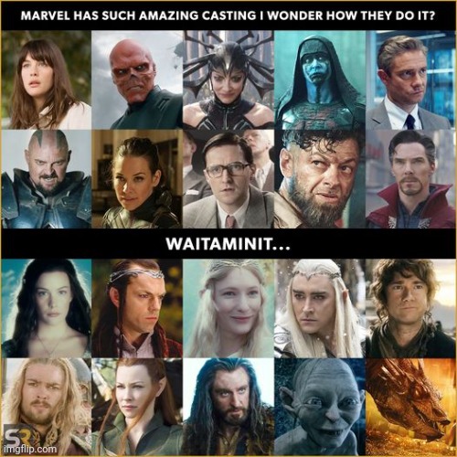 LOTR vs Marvel | image tagged in lotr,marvel | made w/ Imgflip meme maker