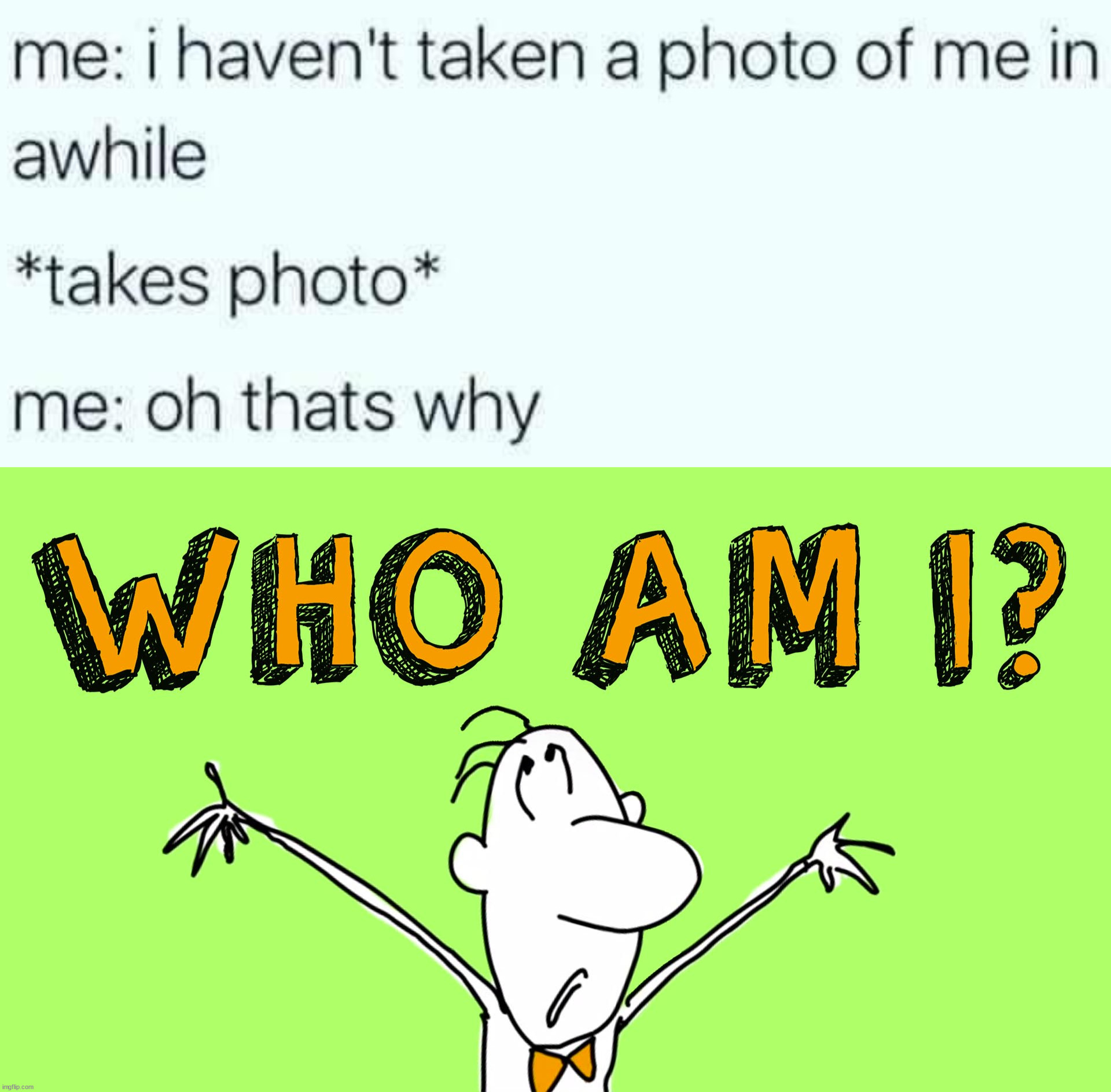 image tagged in who am i | made w/ Imgflip meme maker