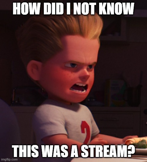 What crevice hath provideth thee a hiding place from me, dear DnD stream? | HOW DID I NOT KNOW; THIS WAS A STREAM? | image tagged in dash serious face | made w/ Imgflip meme maker
