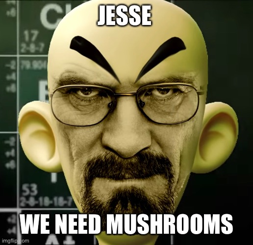 Luigi as Walter White | JESSE; WE NEED MUSHROOMS | image tagged in memes,smg4,breaking bad | made w/ Imgflip meme maker