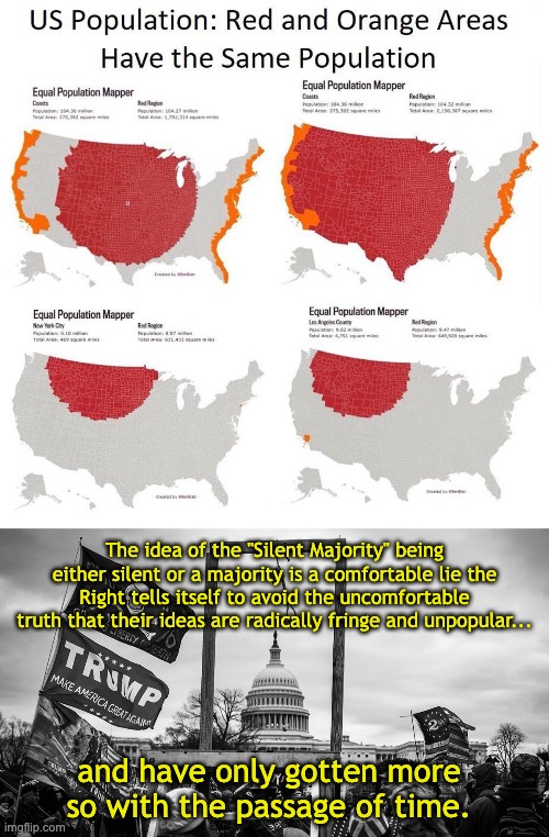 There's a reason our last two Republican presidents lost the popular vote. | The idea of the "Silent Majority" being either silent or a majority is a comfortable lie the Right tells itself to avoid the uncomfortable truth that their ideas are radically fringe and unpopular... and have only gotten more so with the passage of time. | image tagged in noose at the capitol,capitol hill,republicans,election 2020,silent majority | made w/ Imgflip meme maker