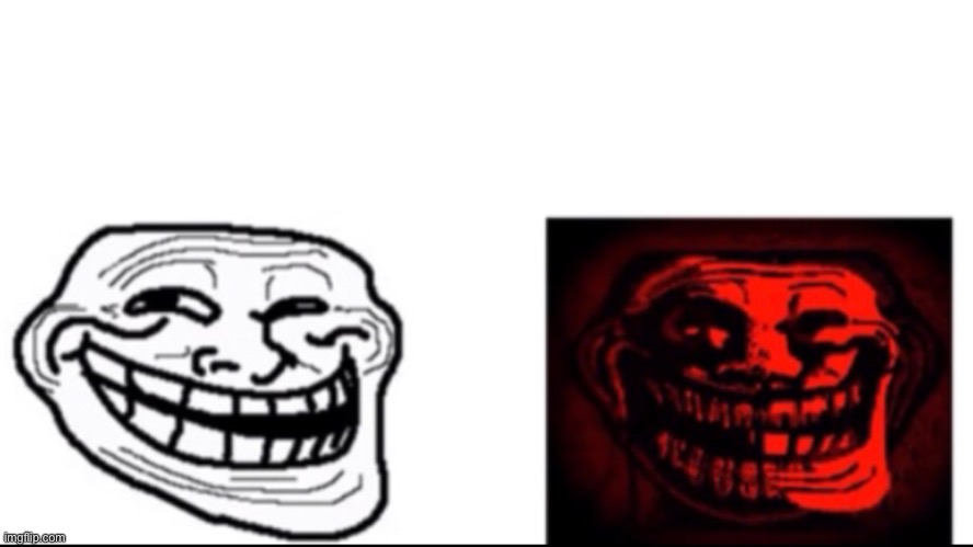 Trollface vs Trollge | image tagged in trollge | made w/ Imgflip meme maker