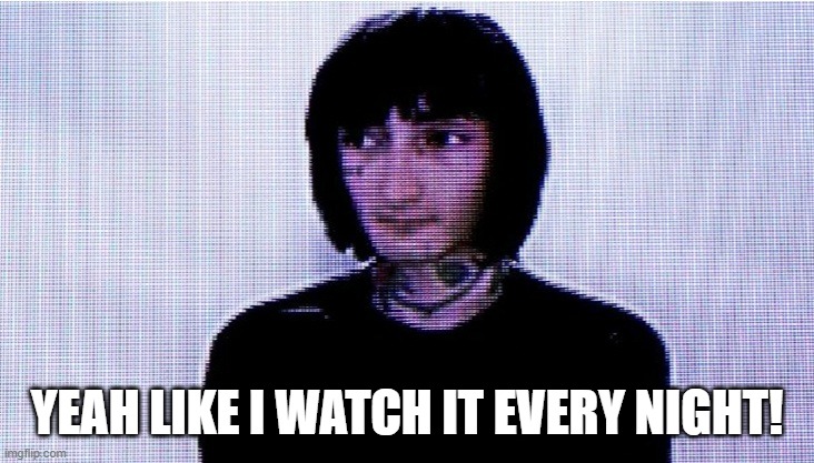 Robert Crimo | YEAH LIKE I WATCH IT EVERY NIGHT! | image tagged in robert crimo | made w/ Imgflip meme maker