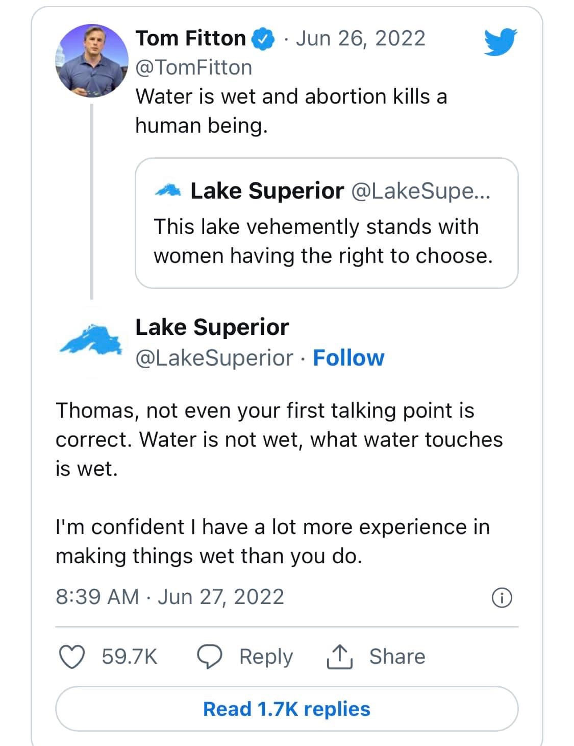 Lake Superior vs. Tom Fitton Blank Meme Template